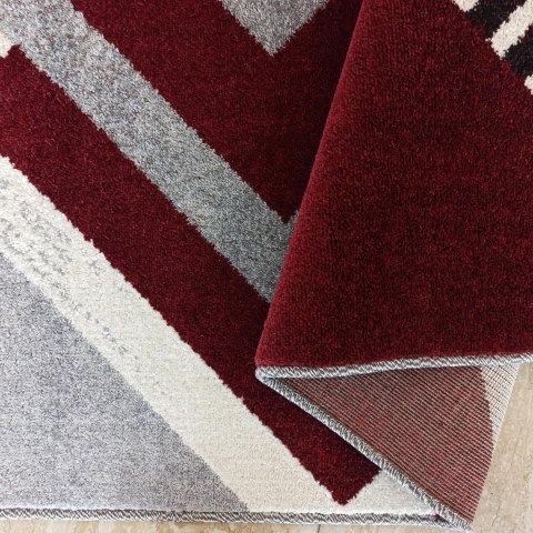 Dywan OTTO 03 Szaro-Czerwony 80 x 150 cm szaro-czerwony Dywan OTTO 03 Szaro-Czerwony 80 x 150 cm szaro-czerwony