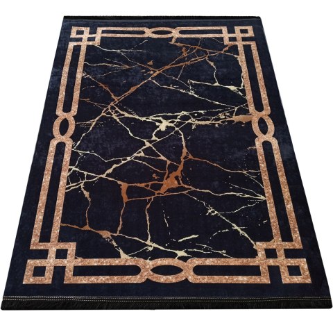 Dywan BLACK and GOLD 10 80 x 150 cm czarny