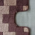 Komplet łazienkowy Montana z wycięciem Bornova XL Brown Komplet (50 cm x 80 cm i 40 cm x 50 cm)