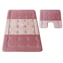 Komplet łazienkowy Montana z wycięciem Edremit XL Rose Komplet (50 cm x 80 cm i 40 cm x 50 cm)