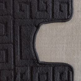 Komplet łazienkowy Montana z wycięciem Ethnic Black Komplet (50 cm x 80 cm i 40 cm x 50 cm)