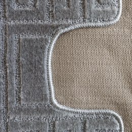 Komplet łazienkowy Montana z wycięciem Ethnic Grey Komplet (50 cm x 80 cm i 40 cm x 50 cm)