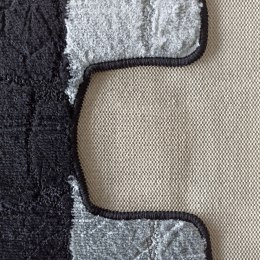 Komplet łazienkowy Montana z wycięciem Sariyer Black Komplet (50 cm x 80 cm i 40 cm x 50 cm)