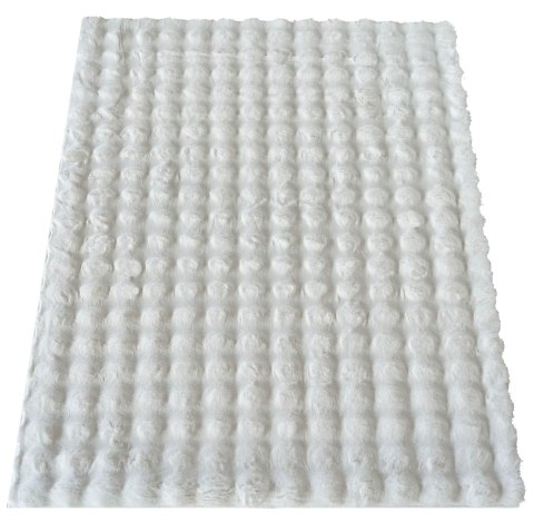 Dywan MERLIN 3D White 80 x 150 cm biały