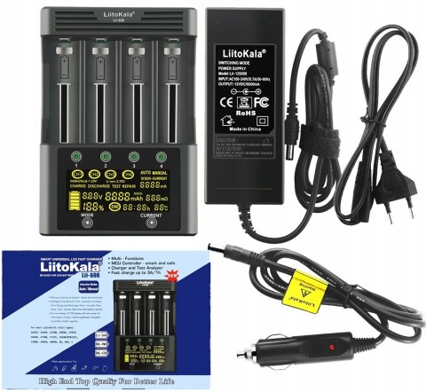 Uniwersalna ładowarka LiitoKala Lii-600 - zestaw Uniwersalna ładowarka LiitoKala Lii-600 - zestaw