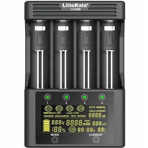 Uniwersalna ładowarka LiitoKala Lii-600 - zestaw Uniwersalna ładowarka LiitoKala Lii-600 - zestaw