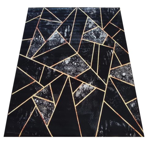 Dywan BLACK and GOLD N 16 160 x 220 cm czarny