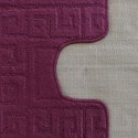 Komplet łazienkowy Montana z wycięciem Ethnic Aubergine Komplet (50 cm x 80 cm i 40 cm x 50 cm)