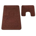 Komplet łazienkowy Montana z wycięciem Ethnic Brown Komplet (50 cm x 80 cm i 40 cm x 50 cm)