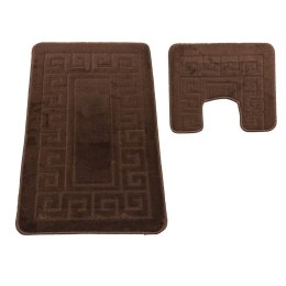Komplet łazienkowy Montana z wycięciem Ethnic Chocolatte Komplet (50 cm x 80 cm i 40 cm x 50 cm)