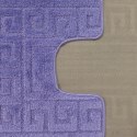 Komplet łazienkowy Montana z wycięciem Ethnic Dark Lilac Komplet (50 cm x 80 cm i 40 cm x 50 cm)