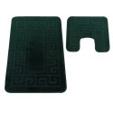 Komplet łazienkowy Montana z wycięciem Ethnic Hunter Green Komplet (50 cm x 80 cm i 40 cm x 50 cm)
