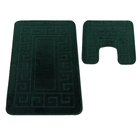 Komplet łazienkowy Montana z wycięciem Ethnic Hunter Green Komplet (50 cm x 80 cm i 40 cm x 50 cm)