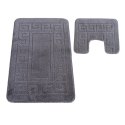 Komplet łazienkowy Montana z wycięciem Ethnic Opal Grey Komplet (50 cm x 80 cm i 40 cm x 50 cm)