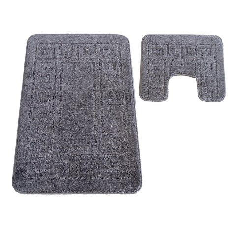 Komplet łazienkowy Montana z wycięciem Ethnic Opal Grey Komplet (50 cm x 80 cm i 40 cm x 50 cm)