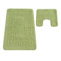 Komplet łazienkowy Montana z wycięciem Ethnic Phosphoric green Komplet (50 cm x 80 cm i 40 cm x 50 cm)