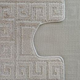 Komplet łazienkowy Montana z wycięciem Ethnic Sand Grey Komplet (50 cm x 80 cm i 40 cm x 50 cm)
