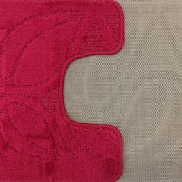 Komplet łazienkowy Montana z wycięciem Flora Burgund