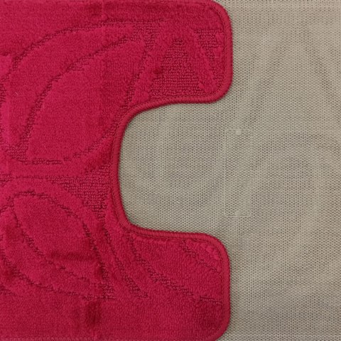 Komplet łazienkowy Montana z wycięciem Flora Burgund