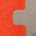 Komplet łazienkowy Montana z wycięciem Flora Orange Komplet (50 cm x 80 cm i 40 cm x 50 cm)