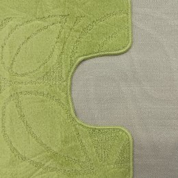 Komplet łazienkowy Montana z wycięciem Flora Phosphonic Green Komplet (50 cm x 80 cm i 40 cm x 50 cm)