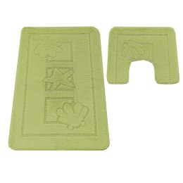 Komplet łazienkowy Montana z wycięciem Maritime Green Komplet (50 cm x 80 cm i 40 cm x 50 cm)