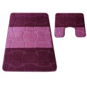 Komplet łazienkowy Montana z wycięciem Sariyer XL Aubergine Komplet (60 cm x 100 cm i 50 cm x 60 cm)
