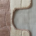Komplet łazienkowy Montana z wycięciem Sariyer XL Beige Komplet (60 cm x 100 cm i 50 cm x 60 cm)