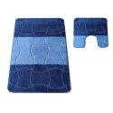 Komplet łazienkowy Montana z wycięciem Sariyer XL Blue Komplet (60 cm x 100 cm i 50 cm x 60 cm)