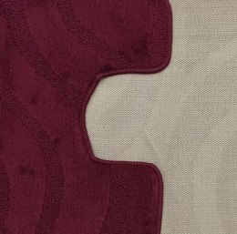 Komplet łazienkowy Montana z wycięciem Symphony Aubergine Komplet (50 cm x 80 cm i 40 cm x 50 cm)
