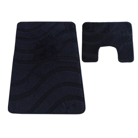 Komplet łazienkowy Montana z wycięciem Symphony Black Komplet (50 cm x 80 cm i 40 cm x 50 cm)
