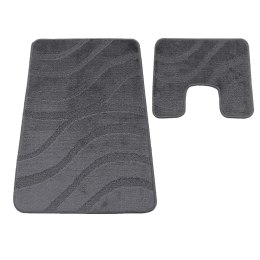 Komplet łazienkowy Montana z wycięciem Symphony Opal Grey Komplet (50 cm x 80 cm i 40 cm x 50 cm)