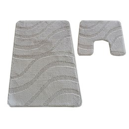 Komplet łazienkowy Montana z wycięciem Symphony Sand Grey Komplet (50 cm x 80 cm i 40 cm x 50 cm)