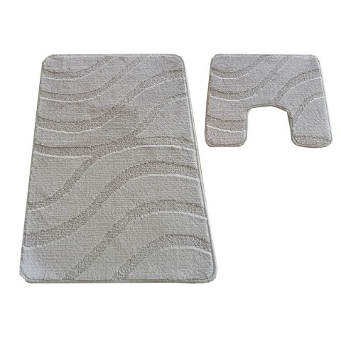 Komplet łazienkowy Montana z wycięciem Symphony Sand Grey Komplet (50 cm x 80 cm i 40 cm x 50 cm)