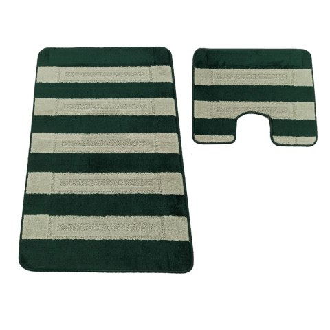 Komplet łazienkowy Montana z wycięciem Said XL Hunter Green Komplet (60 cm x 100 cm i 50 cm x 60 cm)
