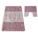 Komplet łazienkowy Montana z wycięciem Sariyer XL Dusty Rose Komplet (60 cm x 100 cm i 50 cm x 60 cm)