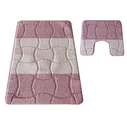 Komplet łazienkowy Montana z wycięciem Sariyer XL Dusty Rose Komplet (60 cm x 100 cm i 50 cm x 60 cm)
