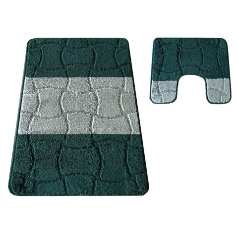 Komplet łazienkowy Montana z wycięciem Sariyer XL Hunter Green Komplet (60 cm x 100 cm i 50 cm x 60 cm)