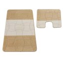 Komplet łazienkowy Montana z wycięciem Sariyer XL Light Beige Komplet (60 cm x 100 cm i 50 cm x 60 cm)