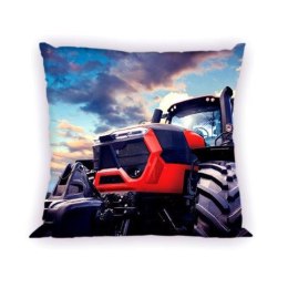 Poszewka bawełniana 40x40 Traktor czerwony