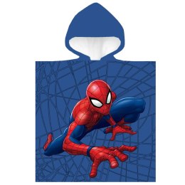 Ręcznik bawełniany ponczo z kapturem 50x100 Spiderman