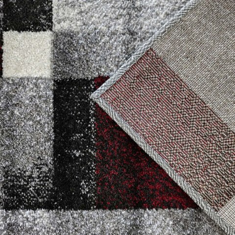 Dywan OTTO 09 Szaro-Czerwony 120 x 170 cm wielokolorowy Dywan OTTO 09 Szaro-Czerwony 120 x 170 cm wielokolorowy