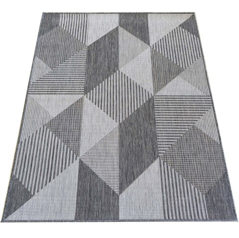 Dywan sznurkowy dwustronny ZARA 16 szary 160 x 230 cm szary