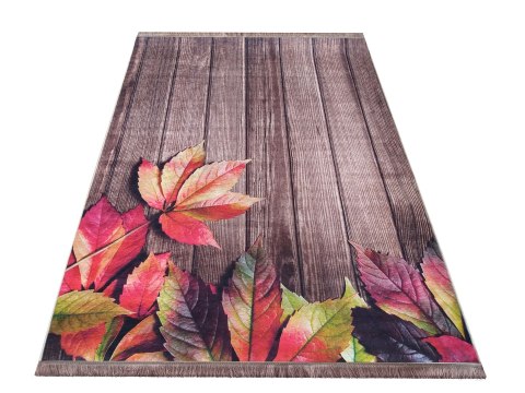 Horeca 06N liście 80 x 220 cm brązowy