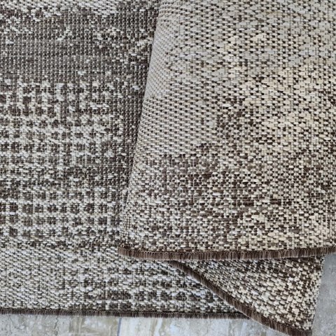 Dywan sznurkowy dwustronny ZARA 10 brązowy 160 x 230 cm brązowy Dywan sznurkowy dwustronny ZARA 10 brązowy 160 x 230 cm brązowy