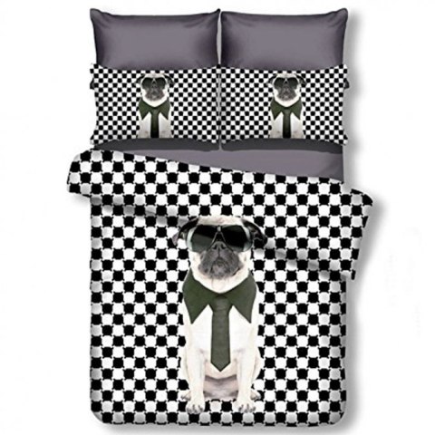 Frankhauer Pościel z nadrukiem 3D MOPS - 200X220+80X80*2 Frankhauer Pościel z nadrukiem 3D MOPS - 200X220+80X80*2