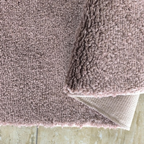 Dywan Kamel Typu Shaggy Nowoczesny Soft - Beżowo - różowy 160 x 220 cm