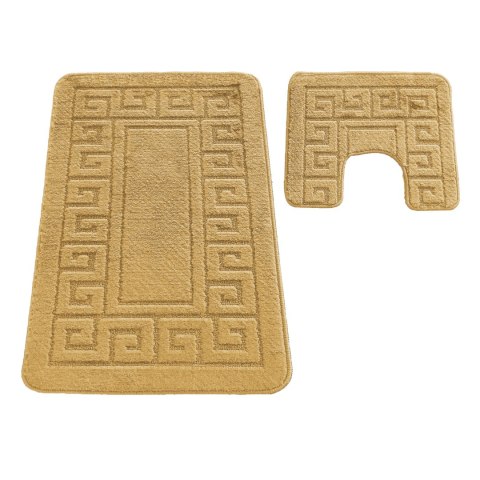 Komplet łazienkowy Montana z wycięciem Ethnic Saffron Komplet (50 cm x 80 cm i 40 cm x 50 cm)