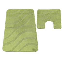 Komplet łazienkowy Montana z wycięciem Symphony Green Komplet (50 cm x 80 cm i 40 cm x 50 cm)