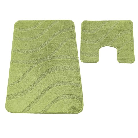 Komplet łazienkowy Montana z wycięciem Symphony Green Komplet (50 cm x 80 cm i 40 cm x 50 cm)